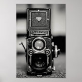 Black & white vintage camera poster (Voorkant)