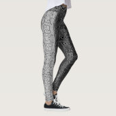 Black White Viper Python Cobra Snakeskin-Leggings Leggings (Rechts)