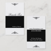 Black White Visitekaartje BW 10 Wedding Planner (Voorkant / Achterkant)