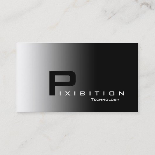 Black White Visitekaartje BW 6-technologie (Voorkant)