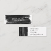 BLACK WHITE-visitekaartje met verfafdekking Mini Visitekaartje (Voorkant / Achterkant)