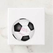 Black White voetbal Kinderverjaardagsfeestje Bedankjes Labels (In situ)