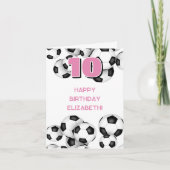 Black White voetballen Kinderverjaardag Kaart (Voorkant)