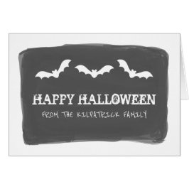 Black White Waterverf Bats Halloween Kaart