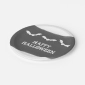 Black White Waterverf Bats Halloween Papieren Bordje (Gekanteld)