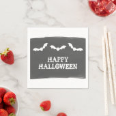 Black White Waterverf Bats Halloween Servetten (Insitu)