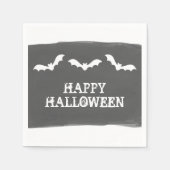 Black White Waterverf Bats Halloween Servetten (Voorkant)