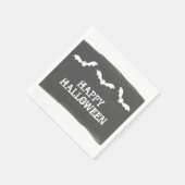 Black White Waterverf Bats Halloween Servetten (Hoek)
