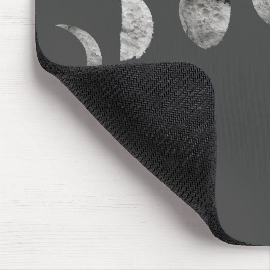 Black White Waterverf Moon Phases Modern Minimum Muismat (Hoek)