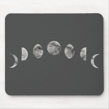 Black White Waterverf Moon Phases Modern Minimum
