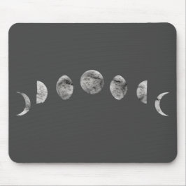 Black White Waterverf Moon Phases Modern Minimum Muismat