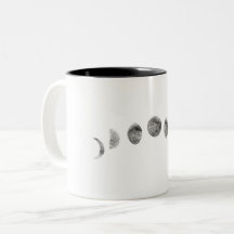 Black White Waterverf Moon Phases Modern Minimum