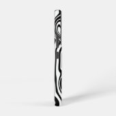 Black White Waves Samsung Galaxy stopt met je kleu Samsung Galaxy Hoesje (Rechterkant)