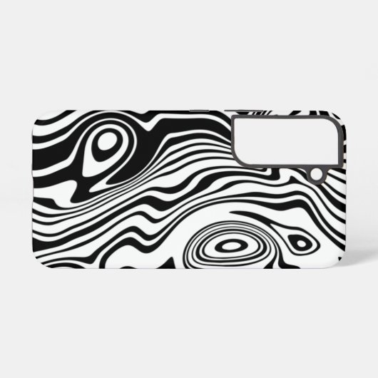 Black White Waves Samsung Galaxy stopt met je kleu Samsung Galaxy Hoesje (Achterkant horizontaal)