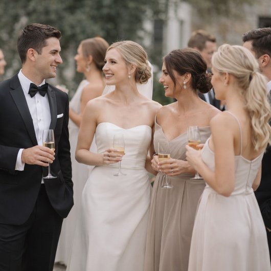 Black & White Wedding Attire Card Kaart