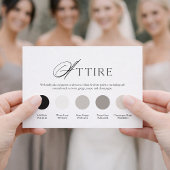 Black & White Wedding Attire Card Kaart