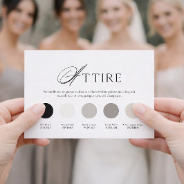 Black & White Wedding Attire Card Kaart