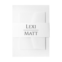 Black White Wedding Belly Band