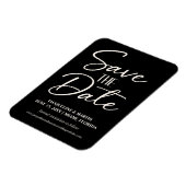 Black White Wedding Hand-lettered Cursive Website Magneet (Linkerzijde)