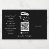 Black White Wedding Mini Alcohol Wedding Favors Likeurfles Etiket (Enkel label)