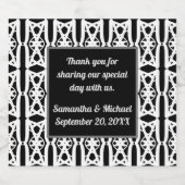 Black White Wedding Modern Guest Bedankt Bier Etiket (Enkel label)