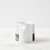 Black & White Wedding of 2 Foto Faux Panoramic Espresso Kop (Achterkant)