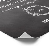 Black White Wedding Programs Sign Poster (Hoek)