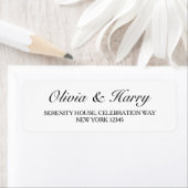 Black White Wedding Return Address Labels (Insitu)