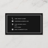 Black White Wedding Rings Event Planner Planning Visitekaartje (Achterkant)