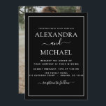 Black White Wedding Romantic Fotouitnodiging Kaart<br><div class="desc">Black and White Wedding Spring of Summer Photo on Back Wedding Invitations - bevat prachtige en elegante scripttypografie met een moderne,  eenvoudige en klassieke kleur voor de speciale dag van de bruiloft.</div>