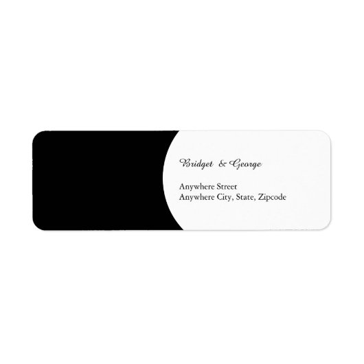 Black & White Wedding Script Retouradres Etiket (Voorkant)