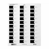 Black & White Wedding Script Retouradres Etiket (Full Sheet)