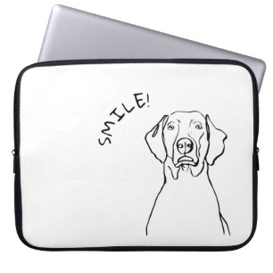 Black & White Weimaraner: Uw bericht hier Laptop Sleeve