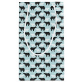 Black White Winter Forest Beer Klein Cadeauzakje (Achterkant)