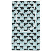 Black White Winter Forest Beer Klein Cadeauzakje (Voorkant)