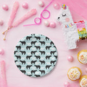 Black White Winter Forest Beer Papieren Bordje (Feest)