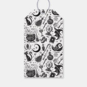 Black & White Witch Legs Whimsical Halloween Party Cadeaulabel (Achterkant)