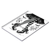 Black & White Witch Legs Whimsical Halloween Party Notitieboek (Linkerzijde)