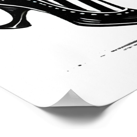 Black & White Witch Legs Whimsical Halloween Poster (Hoek)