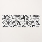 Black & White Witch Legs Whimsical Halloween Yogamat (Achterkant (horizontaal))