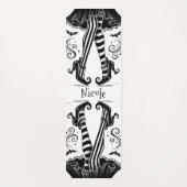 Black & White Witch Legs Whimsical Halloween Yogamat (Voorkant)