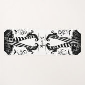 Black & White Witch Legs Whimsical Halloween Yogamat (Voorkant (horizontaal))