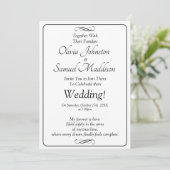 Black & White with Infinity Scroll Wedding Suite, Kaart (Staand voorkant)
