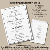 Black & White with Infinity Scroll Wedding Suite, Kaart