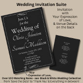 Black & White with Infinity Scroll Wedding Suite, Kaart