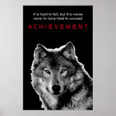 Black & White Wolf Achievement Poster (Voorkant)