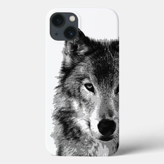 Black White Wolf Eye Tough Xtreme iPhone 6 Hoesje (Achterkant)