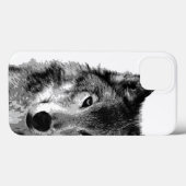 Black White Wolf Eye Tough Xtreme iPhone 6 Hoesje (Achterkant (horizontaal))