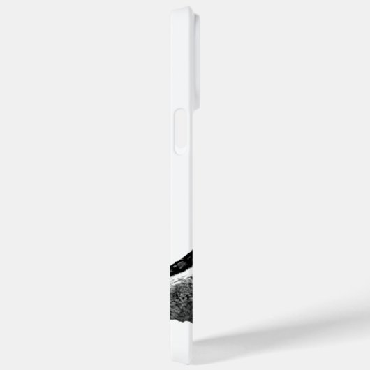 Black & White Wolf Howling bij Moon Case-Mate iPhone Case (Achterkant / Rechts)