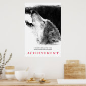 Black White Wolf, uniek Motivatie Poster (Keuken)